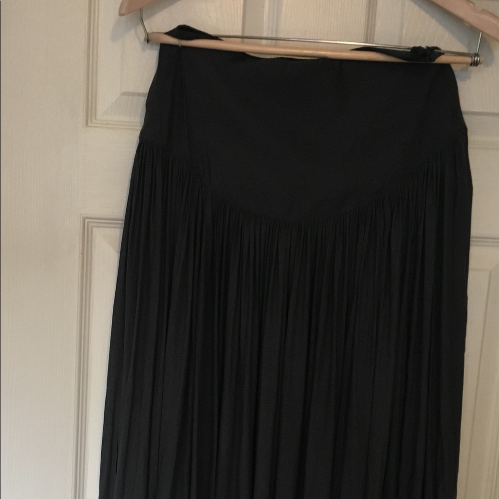 Free People Gray maxi with two thigh high splits.